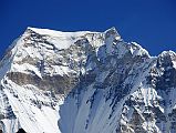 Gokyo 5 Scoundrels View 6 Gyachung Kang Close Up Gyachung Kang (7952m) close up from Scoundrels View north of Gokyo. The little known Gyachung Kang (7952m), just 48m short of the magic 8000m mark, is the 15th highest mountain in the world. The mountain was first climbed on April 10, 1964 by Japanese climbers Yukihiko Kato, Kiyoto Sakaizawa and Pasang Phutar Sherpa. The first ascent of the North Face of Gyachung Kang (7952m) was done in pure alpine style with Slovenians Tomaz Jakofcic and Peter Meznar reaching the summit on October 31, 1999, and Andrej Stremfelj, Marko Car, Marko Prezelj, Matic Jost on the next day.
